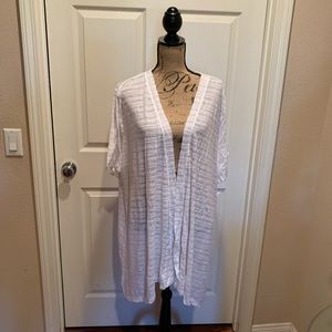 Plus size white cover up